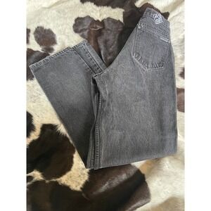 POSTED RELAXED Womens Black Denim Jeans Size 9/10‎ Waist 30 Inseam 33 Western